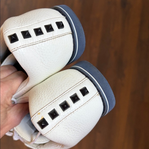 G/FORE Golf Shoes Gallivanter Pebble Leather Stud Cap Toe Shoes white size 9 - Picture 6 of 16